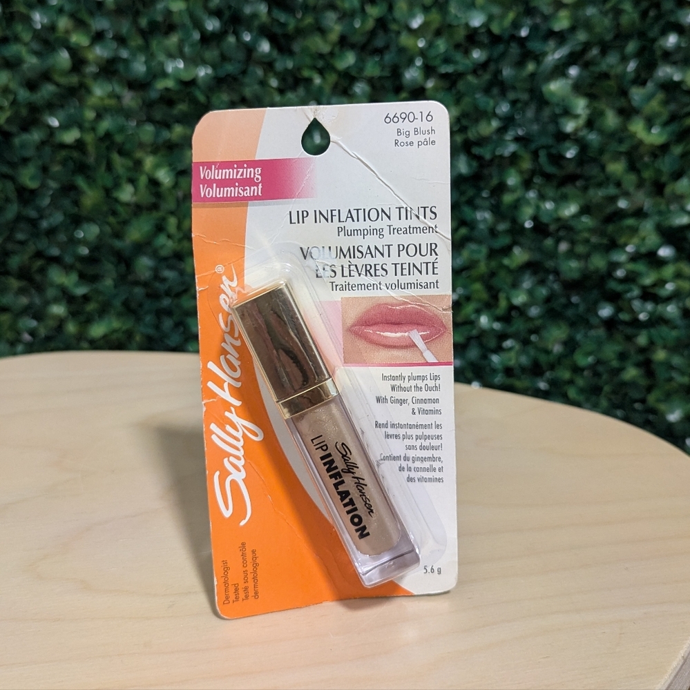 Sally Hansen Lip Inflation Tints Lip Gloss, Big Blush 6690-16 HTF Discontinued